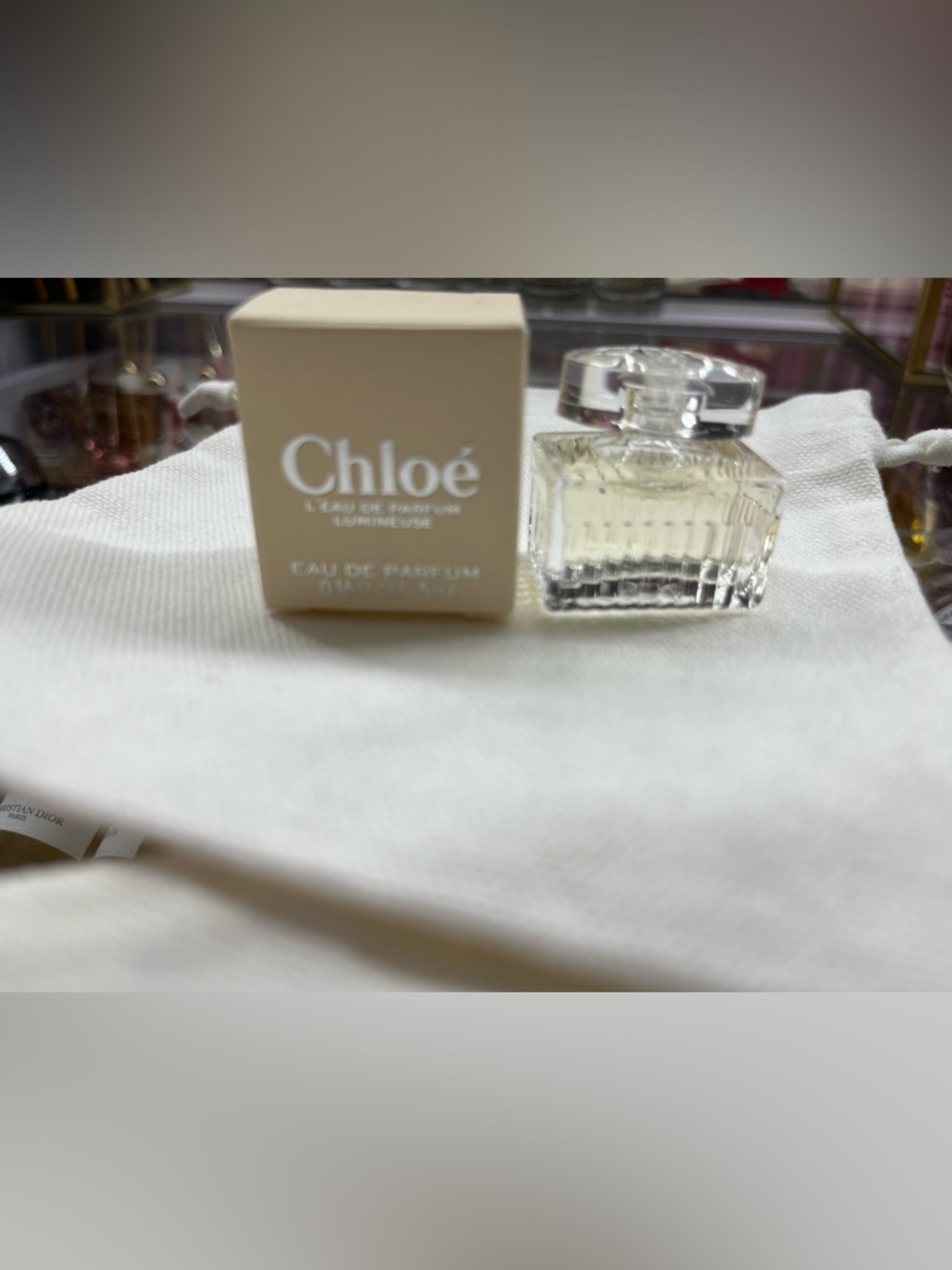 Chloé Luminous Mini with Clear Bottle - Beige